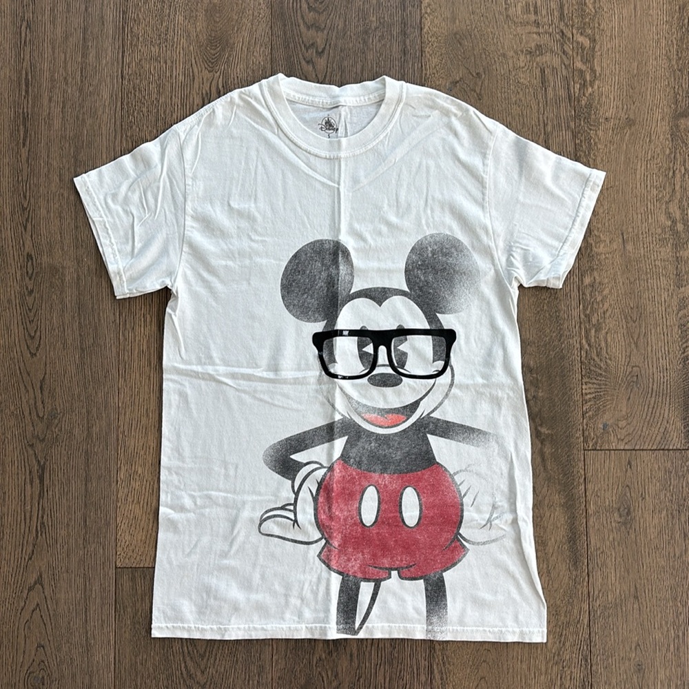 Disney White Mickey Mouse Short Sleeve Tee